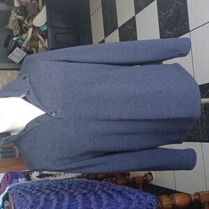 Banana Republic quarter snap, M, Blue With Fleece Soft Lining